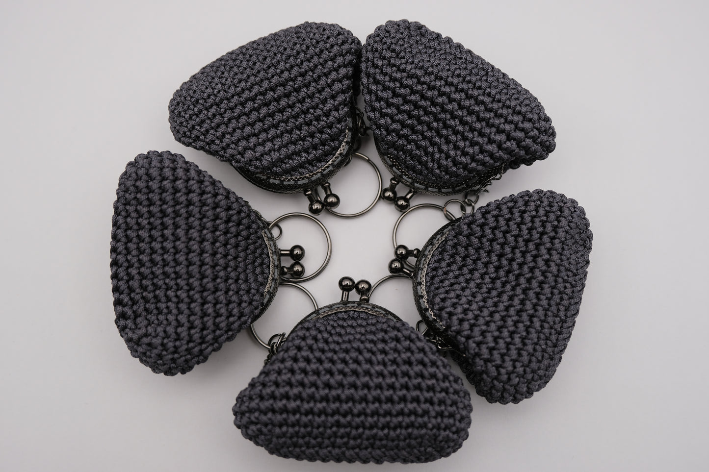 Luxury Crochet Coin Purse Keychain – Handmade Mini Clutch