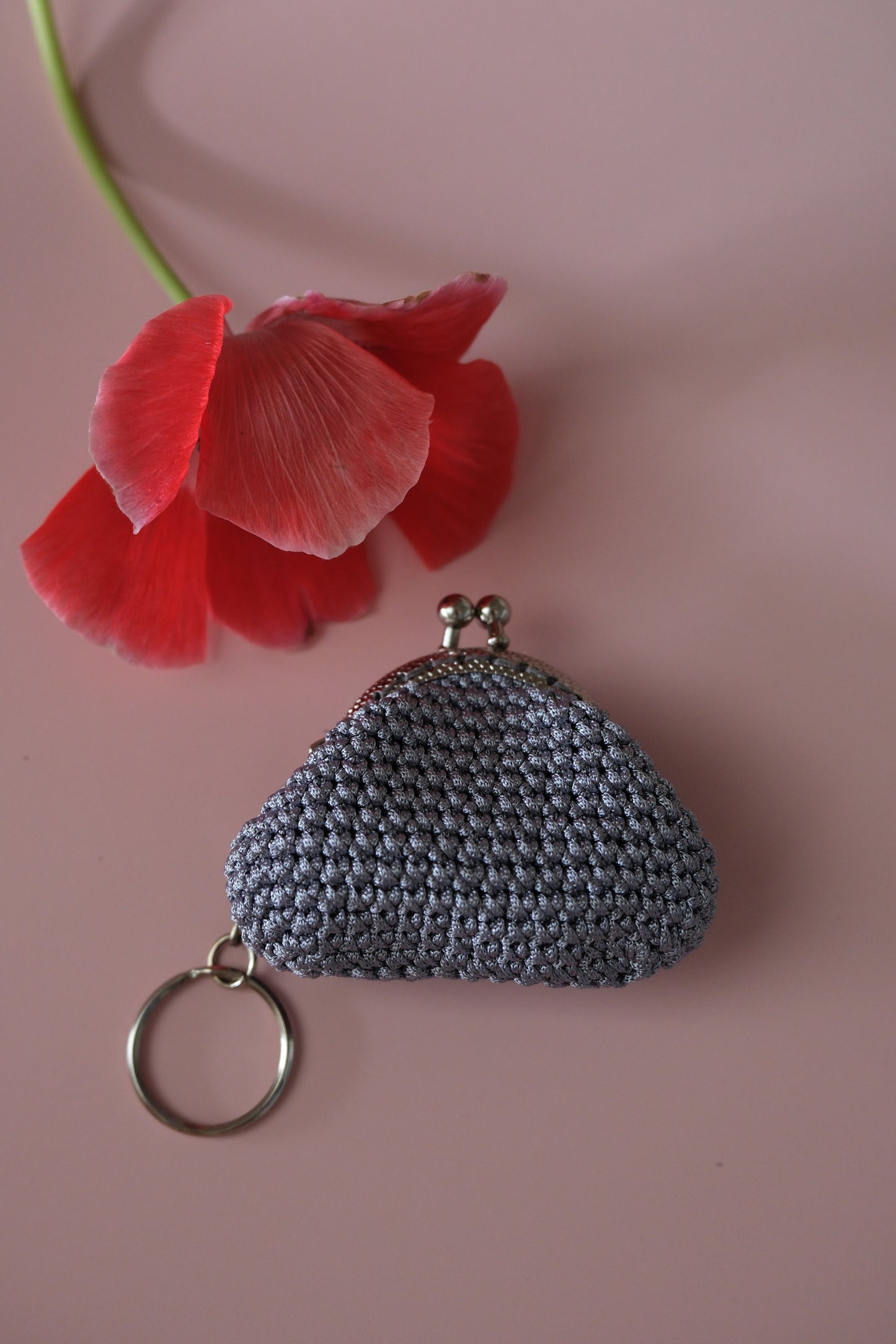Luxury Crochet Coin Purse Keychain – Handmade Mini Clutch