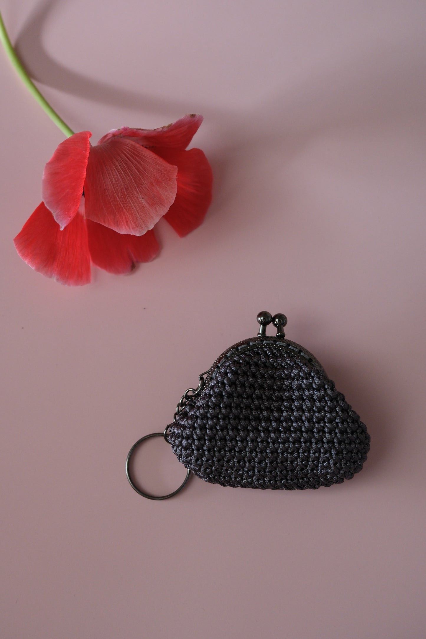 Luxury Crochet Coin Purse Keychain – Handmade Mini Clutch