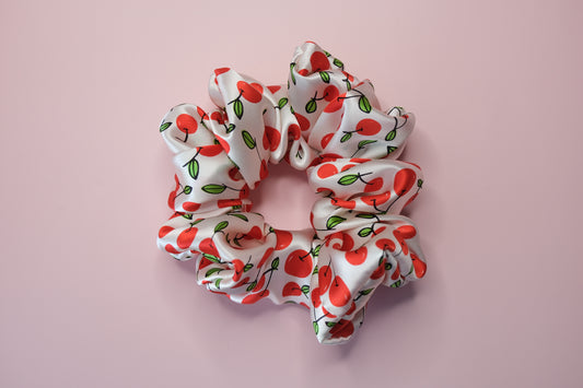 Silk Scrunchie – Handmade Cherry Hair Tie