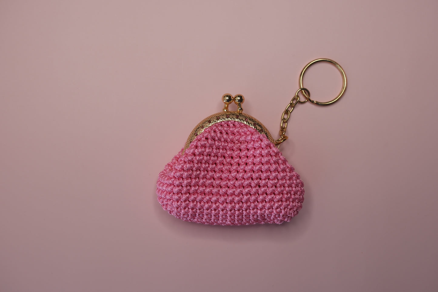 Luxury Crochet Coin Purse Keychain – Handmade Mini Clutch