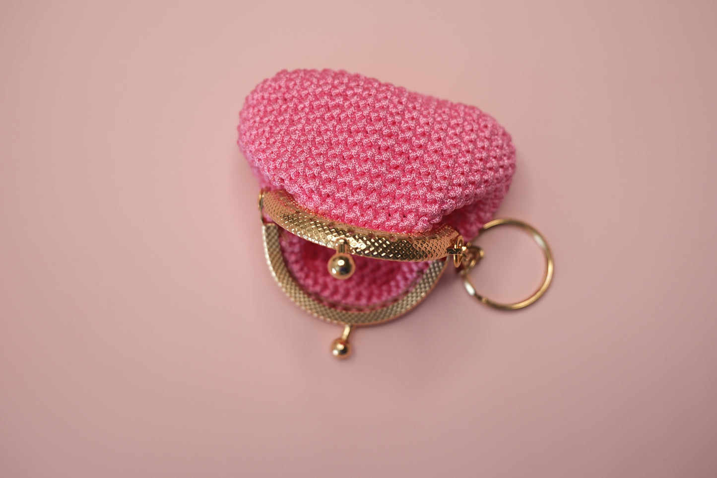 Luxury Crochet Coin Purse Keychain – Handmade Mini Clutch