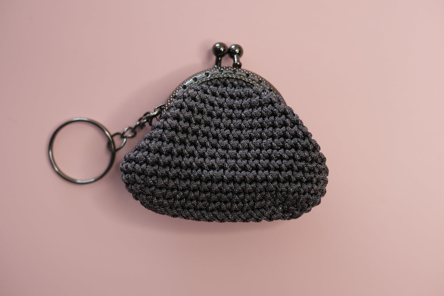 Luxury Crochet Coin Purse Keychain – Handmade Mini Clutch