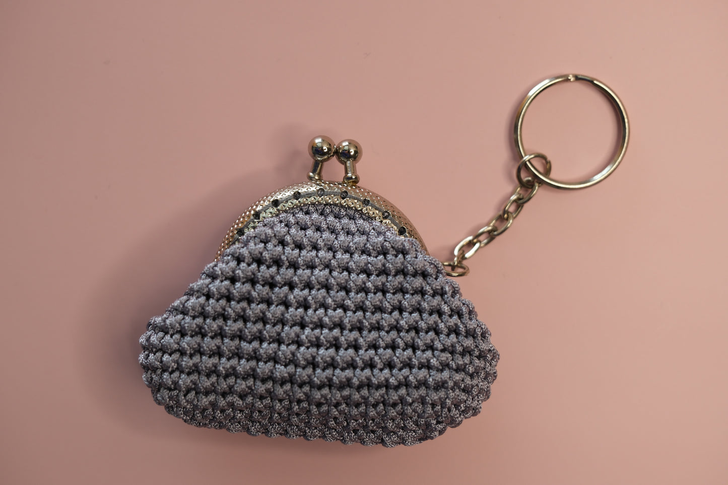 Luxury Crochet Coin Purse Keychain – Handmade Mini Clutch