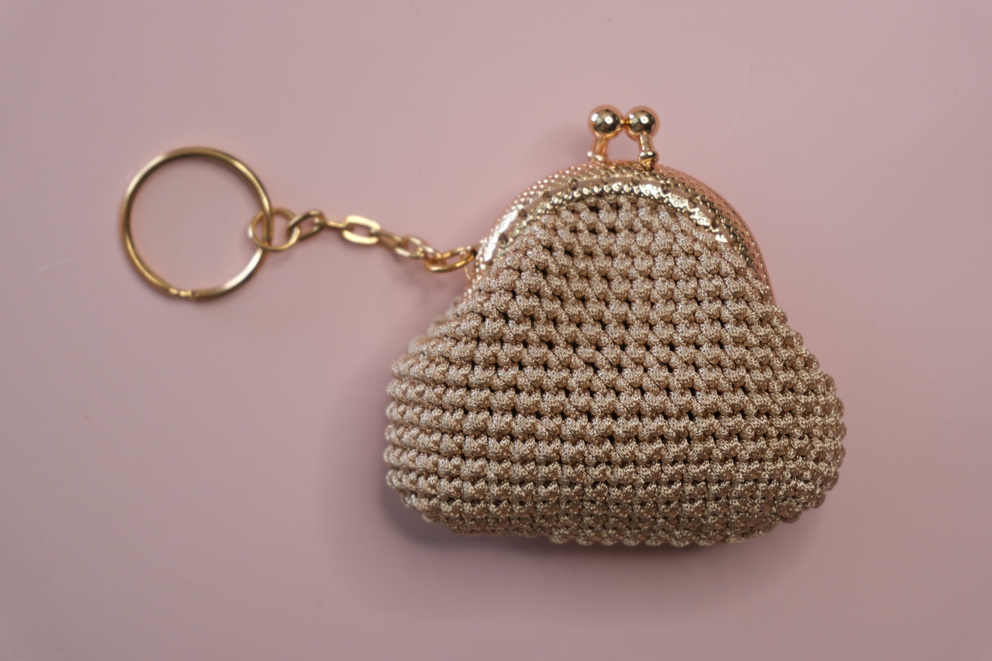 Luxury Crochet Coin Purse Keychain – Handmade Mini Clutch