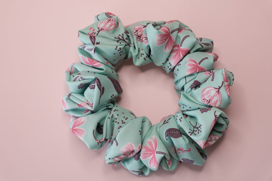 Handmade Floral Scrunchie – Soft Hair Tie (2 Colors)