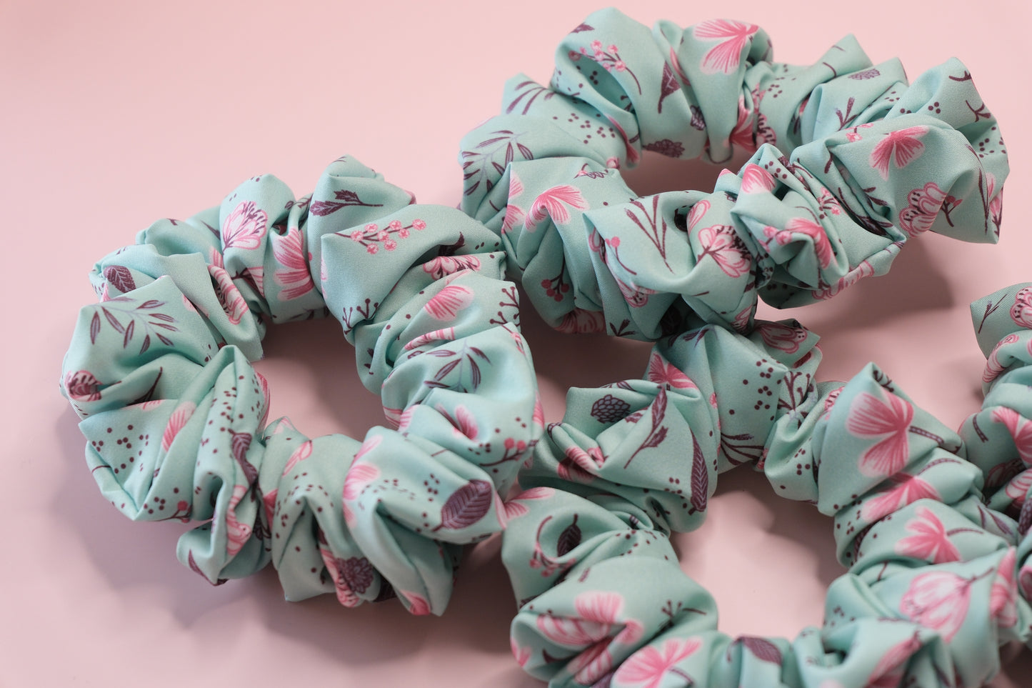Handmade Floral Scrunchie – Soft Hair Tie (2 Colors)