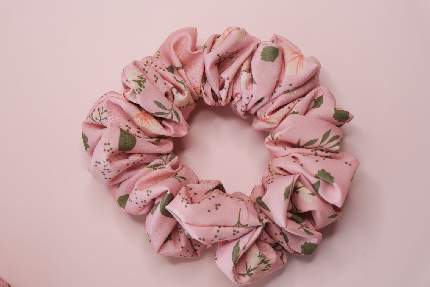 Handmade Floral Scrunchie – Soft Hair Tie (2 Colors)
