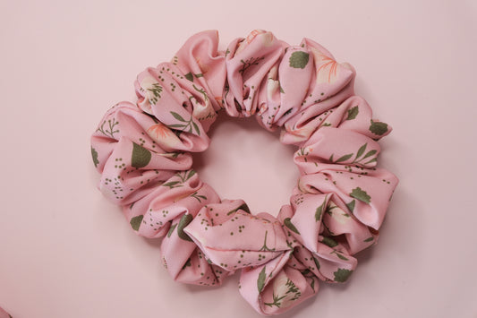 Handmade Floral Scrunchie – Soft Hair Tie (2 Colors)